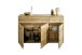 Sideboard >KM-0662< 3 Türen, 2 Schübe, 2 Böden, Wildeiche massiv - 149x89x40cm (BxHxT)