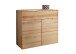 Kommode >KM-0663< 2 Türen, 1 Schub, 1 Boden, Kernbuche massiv - 100x91x40cm (BxHxT)