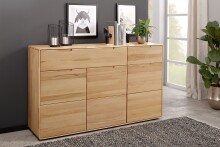 Sideboard >KM-0663< 3 Türen, 2 Schübe, Kernbuche massiv geölt - 149x91x40cm (BxHxT)
