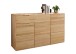 Sideboard >KM-0663< 3 Türen, 2 Schübe, Kernbuche massiv geölt - 149x91x40cm (BxHxT)