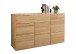 Sideboard >KM-0663< 3 Türen, 2 Schübe, Kernbuche massiv geölt - 149x91x40cm (BxHxT)