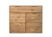 Kommode >KM-0663< 2 Türen, 1 Schub, Wildeiche massiv geölt - 100x91x40cm (BxHxT)