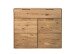 Kommode >KM-0663< 2 Türen, 1 Schub, Wildeiche massiv geölt - 100x91x40cm (BxHxT)