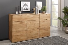 Sideboard >KM-0663< 3 Türen, 2 Schübe, Kernbuche massiv geölt - 149x91x40cm (BxHxT)