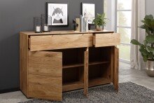 Sideboard >KM-0663< 3 Türen, 2 Schübe, Kernbuche massiv geölt - 149x91x40cm (BxHxT)
