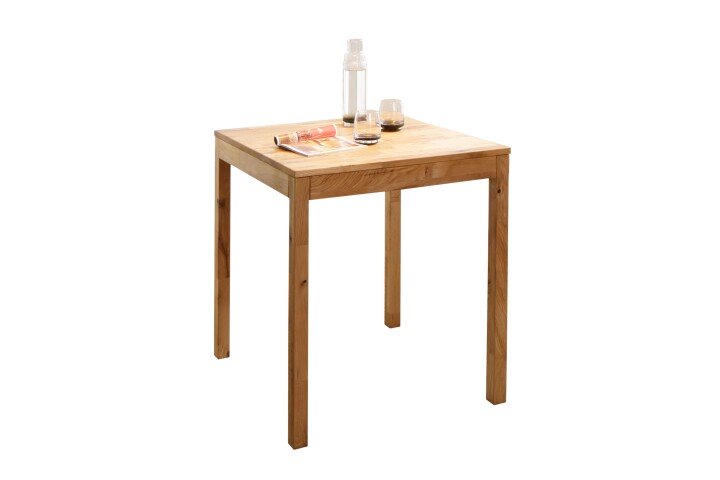 Esstisch >TI-0650< Wildeiche mssiv geölt - 70x75x70cm (BxHxT)