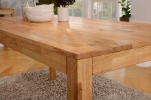 Esstisch >TI-0650< in Wildeiche massiv geölt - 140x75x85cm (BxHxT)