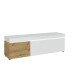 Lowboard >LUCI< 1 Tür, 2 Schübe, Alpinweiß / Artisan Eiche Dekor - 180x57x48cm (BxHxT)