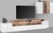 Wohnwand >Corona< (2-teilig) in Weiß/Ahorn - 240x150x45cm (BxHxT)