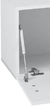 TV-Board >Corona< in Weiß / Schiefer Nachbildung - 240x51,5x45cm (BxHxT)
