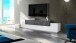 TV-Board >Corona< in Weiß / Schiefer Nachbildung - 240x51,5x45cm (BxHxT)