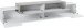 TV-Board >Corona< in Weiß / Beton Nachbildung - 240x51,5x45cm (BxHxT)