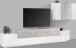 Wohnwand >Corona< (2-teilig) in Weiß/Beton - 240x51,5x45cm (BxHxT)