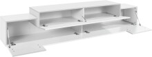 TV-Board >Corona< in Weiß matt / Weiß Hochglanz  - 240x51,5x45 (BxHxT)