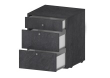Rollcontainer >Desenzano< in Schiefer Nachbildung - 47x61,5x45 (BxHxT)