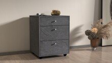 Rollcontainer >Desenzano< in Schiefer Nachbildung -...