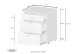 Rollcontainer >Desenzano< in Weiß Hochglanz - 47x61,2x45cm (BxHxT)