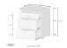 Rollcontainer >Desenzano< in Weiß Hochglanz - 47x61,2x45cm (BxHxT)