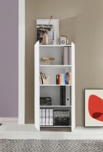 Aktenschrank >Desenzano< in Weiß Hochglanz - 70x140x35cm (BxHxT)