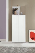 Aktenschrank >Desenzano< in Weiß Hochglanz - 70x140x35cm (BxHxT)