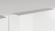 Aktenschrank >Desenzano< in Weiß Hochglanz - 70x140x35cm (BxHxT)