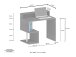 Schreibtisch >Esse Angolo< in Schiefer Nb. - 100x92,5x50cm (BxHxT)