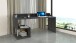 Schreibtisch >Esse Angolo< in Schiefer Nb. - 180x92,5x60cm (BxHxT)