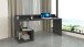 Schreibtisch >Esse Angolo< in Schiefer Nb. - 180x92,5x60cm (BxHxT)