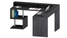 Eckschreibtisch >Esse Angolo< in Schiefer Nb. - 160x92,5x60cm (BxHxT)