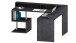 Eckschreibtisch >Esse Angolo< in Schiefer Nb. - 160x92,5x60cm (BxHxT)