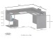 Eckschreibtisch >Esse Angolo< in Schiefer Nb. - 160x92,5x60cm (BxHxT)