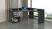 Eckschreibtisch >Esse Angolo< in Schiefer Nb. - 160x92,5x60cm (BxHxT)