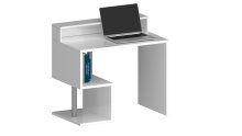 Schreibtisch >Esse Angolo< in Weiß Hochglanz - 100x92,5x50cm (BxHxT)