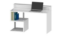 Schreibtisch >Esse Angolo< in Weiß Hochglanz - 140x92,5x50cm (BxHxT)