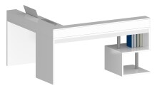 Eckschreibtisch >Esse Angolo< in Weiß Hochglanz - 180x92,5x160 (BxHxT)