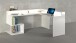Eckschreibtisch >Esse Angolo< in Weiß Hochglanz - 180x92,5x160 (BxHxT)