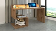 Schreibtisch >Esse Angolo< in Wotan Eiche Dekor - 140x92,5x50 (BxHxT)