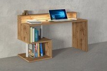 Schreibtisch >Esse Angolo< in Wotan Eiche Dekor - 140x92,5x50 (BxHxT)