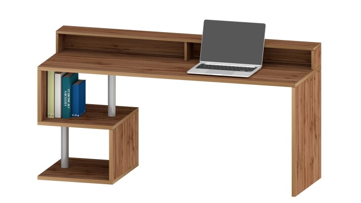 Schreibtisch >Esse Angolo< in Wotan Eiche Dekor - 180x92,5x60 (BxHxT)