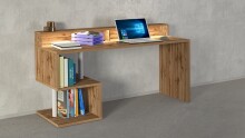Schreibtisch >Esse Angolo< in Wotan Eiche Dekor - 180x92,5x60 (BxHxT)