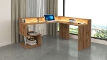 Eckschreibtisch >Esse Angolo< in Wotan Eiche - 160x92,5x60cm (BxHxT)