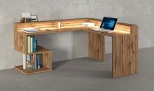 Eckschreibtisch >Esse Angolo< in Wotan Eiche - 160x92,5x60cm (BxHxT)