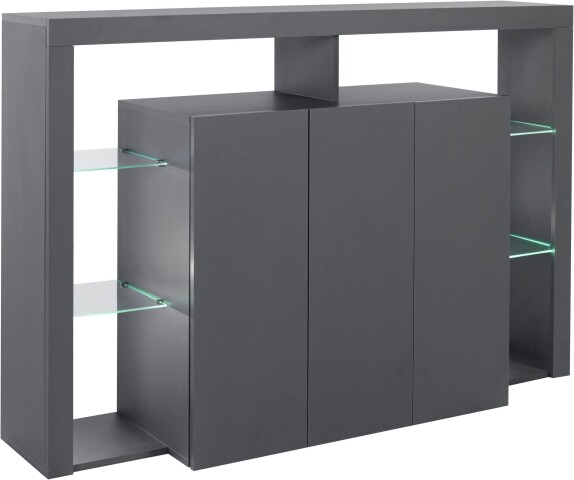 Highboard >Caserta< in Anthrazit matt - 150x100x40cm (BxHxT)