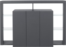 Highboard >Caserta< in Anthrazit matt - 150x100x40cm (BxHxT)