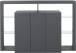 Highboard >Caserta< in Anthrazit matt - 150x100x40cm (BxHxT)
