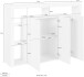 Highboard >Caserta< in Anthrazit matt - 150x100x40cm (BxHxT)