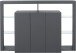 Highboard >Caserta< in Anthrazit matt - 150x100x40cm (BxHxT)