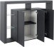 Highboard >Caserta< in Anthrazit matt - 150x100x40cm (BxHxT)