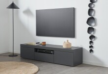TV-Board >Caserta< in Anthrazit matt - 160x35x40cm (BxHxT)