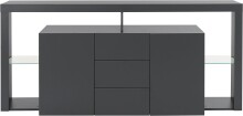 Sideboard >Caserta< in Anthrazit matt - 180x80x40cm (BxHxT)